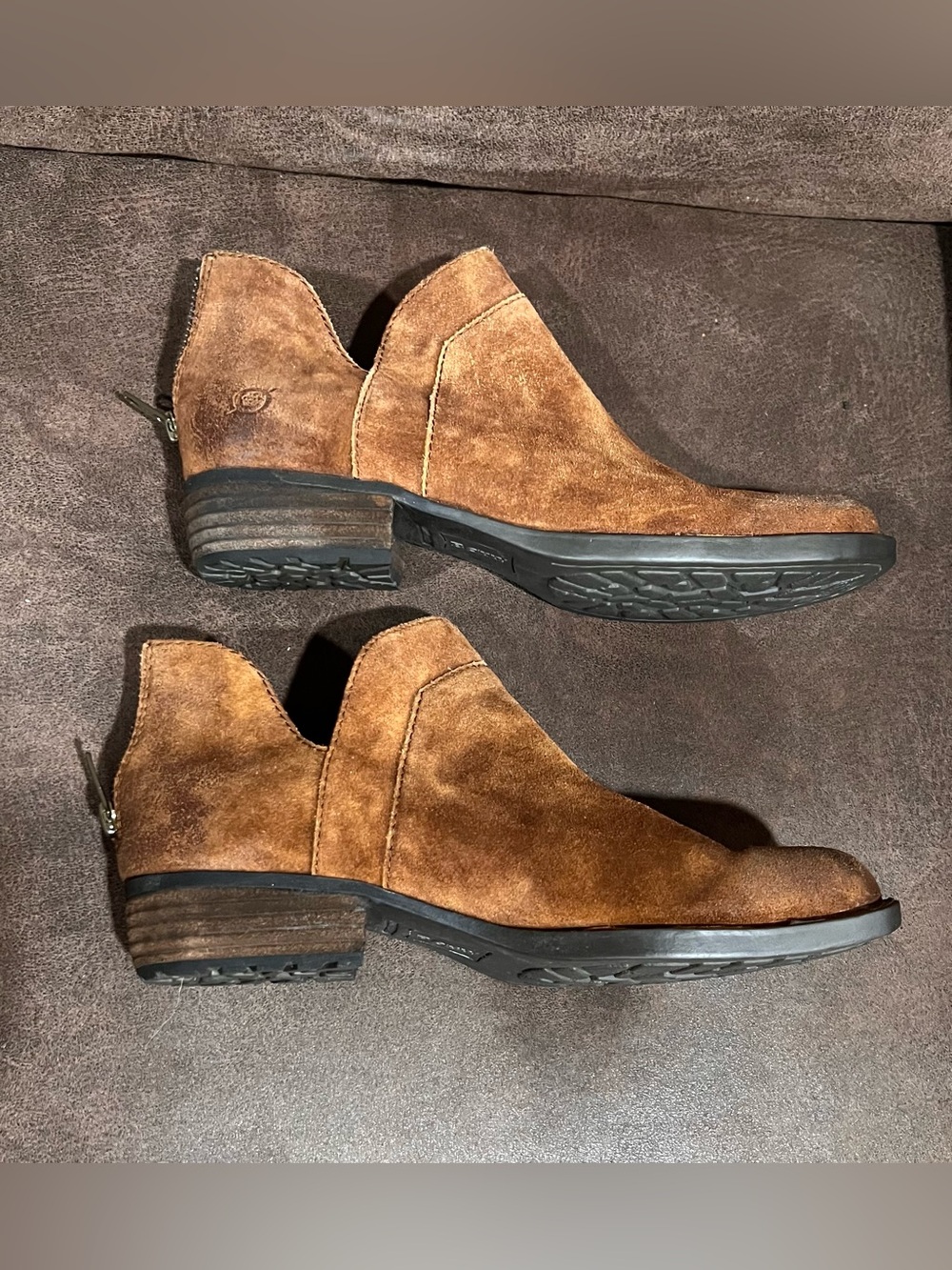Born Kerri Suede/Leather Cutout Ankle Boot